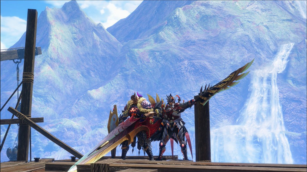vivyrch's tweet photo. monster hunter jumpscare 

rateen outfits https://t.co/nL0rsphHWG