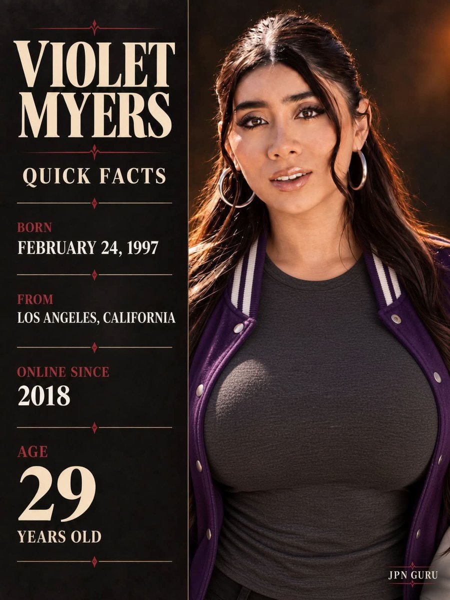 sultanducki's tweet photo. Violet Myers 💜 Quick facts on one of the most recognizable names online.

#VioletMyers #JpnGuru #QuickFacts https://t.co/9pdxfPt6LA