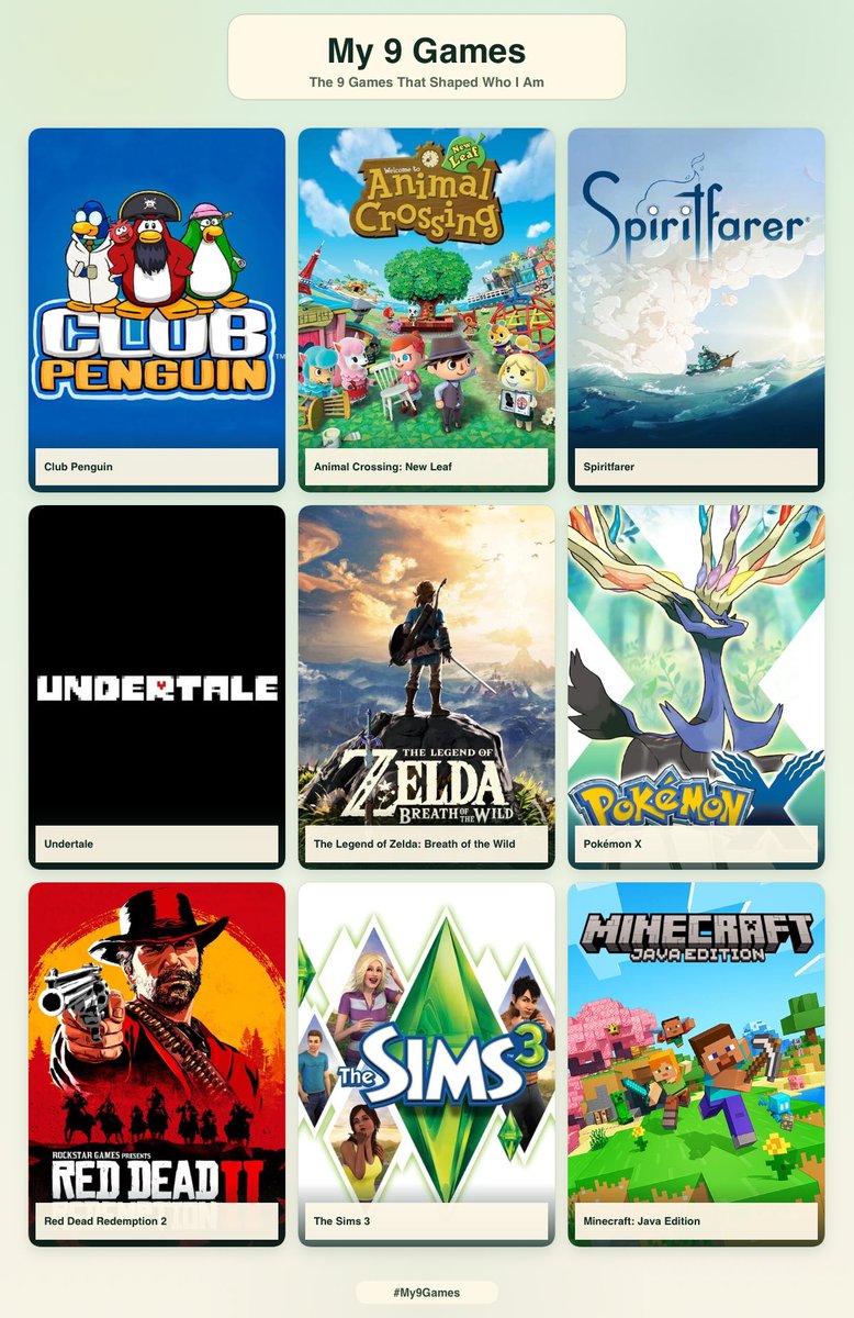 abbs602's tweet photo. my 9 games, narrowing this down was no easy feat 🤞🏼 https://t.co/cx33ofl7TS