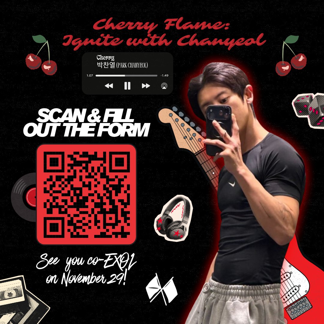 EXClipsePH's tweet photo. CHERRY FLAME: IGNITE WITH CHANYEOL! 🔥🎉

Calling all EXO-Ls! ❤️ Join us as we celebrate the birthday of our beloved Park Chanyeol with a fun-filled cupsleeve event on November 29, 2026 at Gong Cha Araneta Cubao!

#HappyLOEYDay #EXO #EXOL #CupSleeveEvent #EXClipsePH https://t.co/ZkMRCrgjby