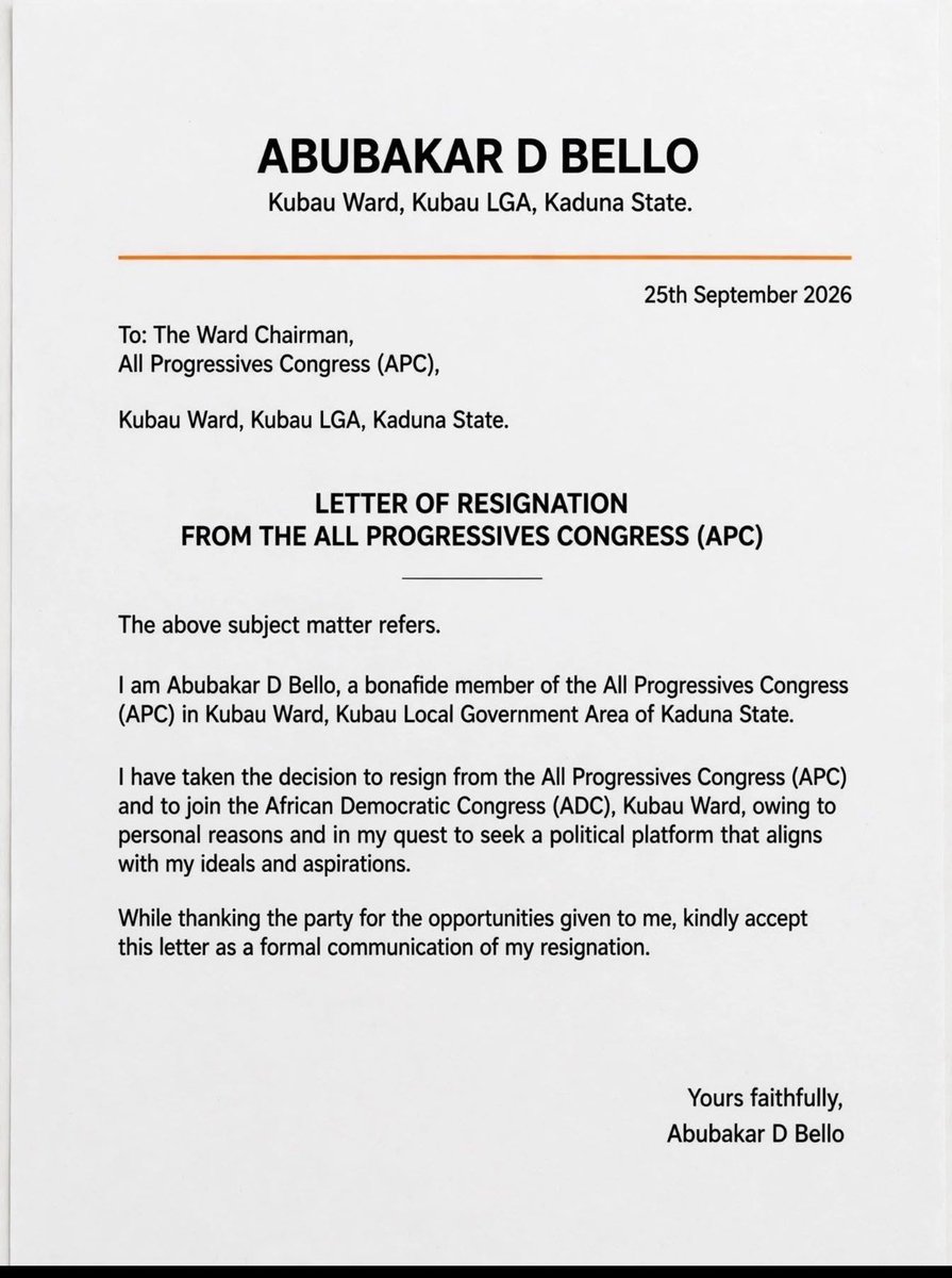 __MuhammadNasir's tweet photo. Hon. Bashir Suleiman Zuntu’s loyalists in Kubau Ward have resigned their membership of the APC and joined the ADC.

The new ADC members were warmly received by Hon. Rabiu Ibrahim, former Chairman of Kubau Local Government and now the ADC Coordinator for Kubau LGA. https://t.co/fOYcwrikUL