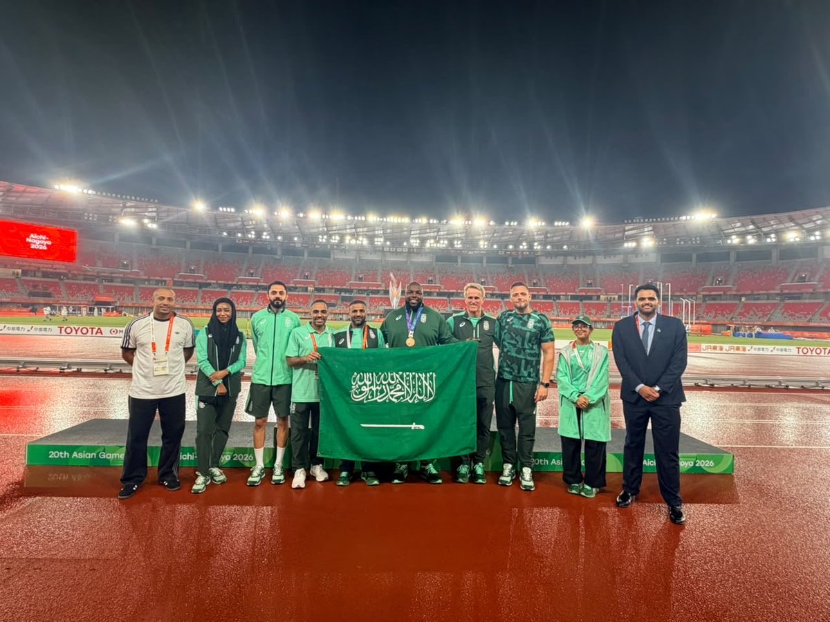 alialshaikhi27's tweet photo. مبروك لبطلنا محمد تولو برونزية دفع الجلة في #ناغويا2026 🇸🇦🥉

ميدالية آسيوية ثانية بعد فضية هانغتشو 2022 يحققها في عامه الأول بعد التحول من تقنية الرمي بالسحب إلى الرمي بالدوران. حضور قوي بين أبطال آسيا، وعمل يتواصل لما هو أبعد مع مدربه الاولمبي  العالمي فيستين هافستينسون،

نعتز ونفتخر بما حققت،ونثق  بما لديك يابطل وفالك الذهب يامحمد 💚🇸🇦💚

#فريق_السعودية
