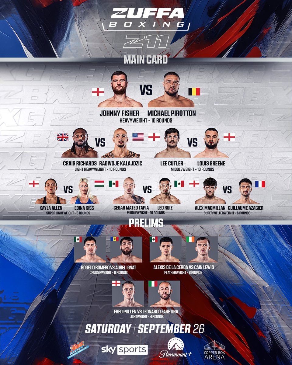 #ZuffaBoxing11 is underway from London's Copper Box Arena! Tune in now!

Live Results + Scorecards ➡️ <https://t.co/OkxSy7YFRu>

How To Watch ➡️ <https://t.co/g