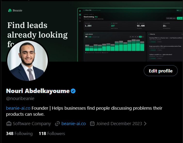 nouribeanie's tweet photo. Finally hit 100 followers 🚀

Still small, but 100 people is way better than 10. 
Appreciate everyone who’s here.  

100 down. 200 next👀? https://t.co/F1shrTZxh0