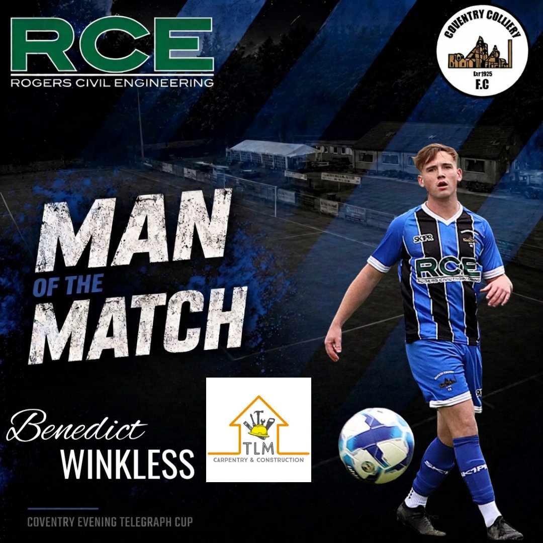 CollieryFc's tweet photo. Your RCE man of the match is Benedict Winkless. A class display again by Benny!
#UpTheColliery #CoventryColliery π΅β«οΈ https://t.co/5Ht8qg1W46