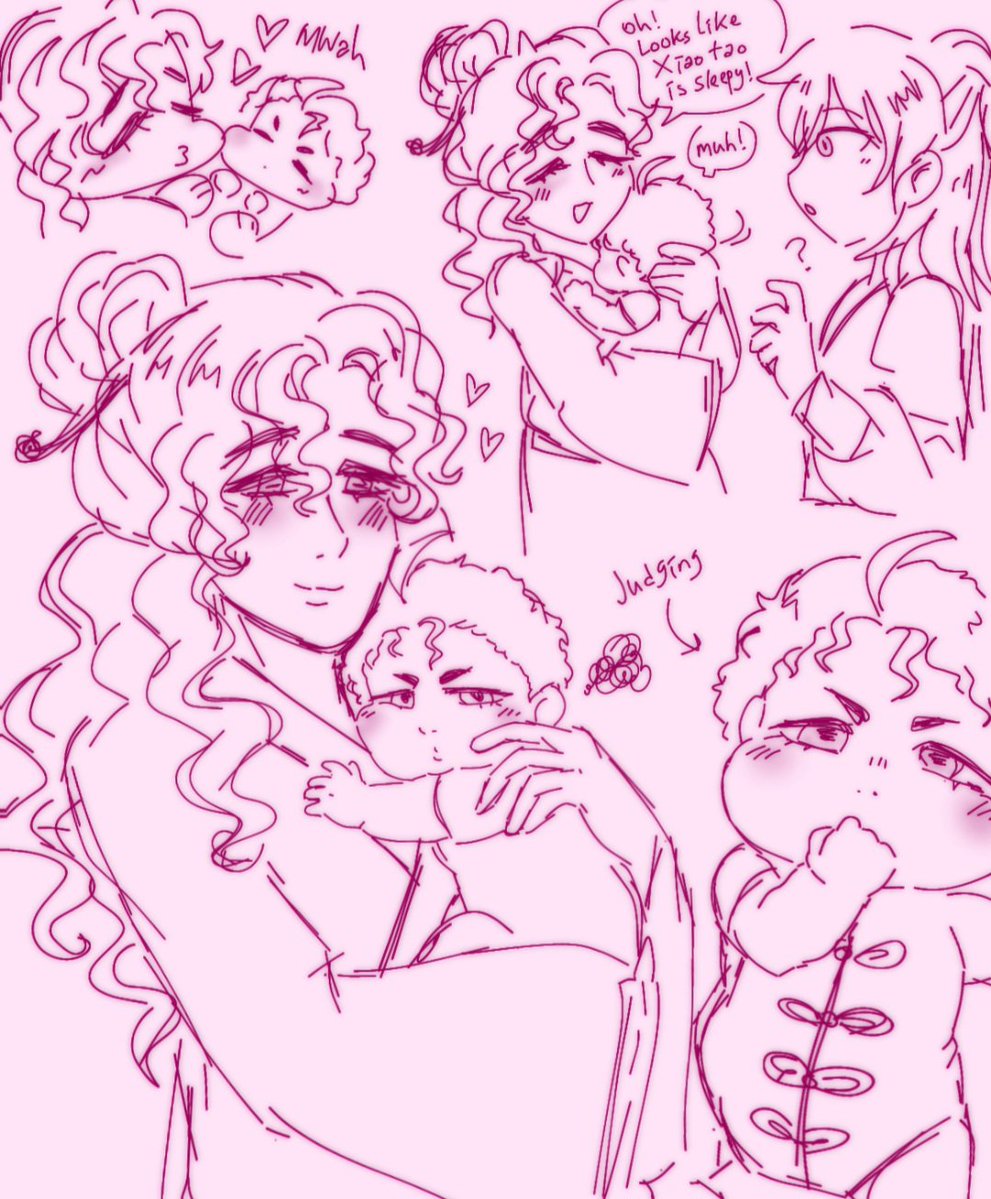 KaeHia's tweet photo. I drew these two with their first baby so often that i forgot their wedding & 1st anniv is on the 30th this year... they aint even married yet chill out ๐คฃ๐ญ
#wolfsheeping #ocxcanon https://t.co/oyn3CmT84b