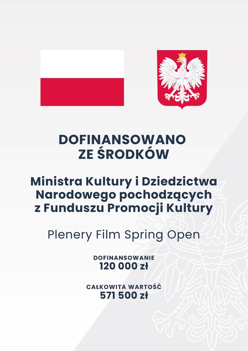 FilmSpringOpen's tweet photo. Plenery Film Spring Open to unikatowe na skalę nie tylko Polski ale i Europy, dziesięciodniowe warsztaty audiowizualne oparte o nowe technologie i narzędzia.

Dofinansowano ze środków Ministra Kultury i Dziedzictwa Narodowego z Funduszu Promocji Kultury. https://t.co/Vj5PLMI8Wf