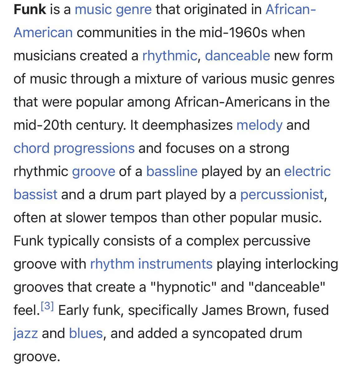 offthewallbby's tweet photo. Funk music originated in Black 
American communities, by the 
way! You’re welcome!!!!! James 
Brown, a Black American man, 
was the pioneer of funk &amp; one 
of Michael Jackson’s greatestt
musical influences. https://t.co/aJO7yoIVzK