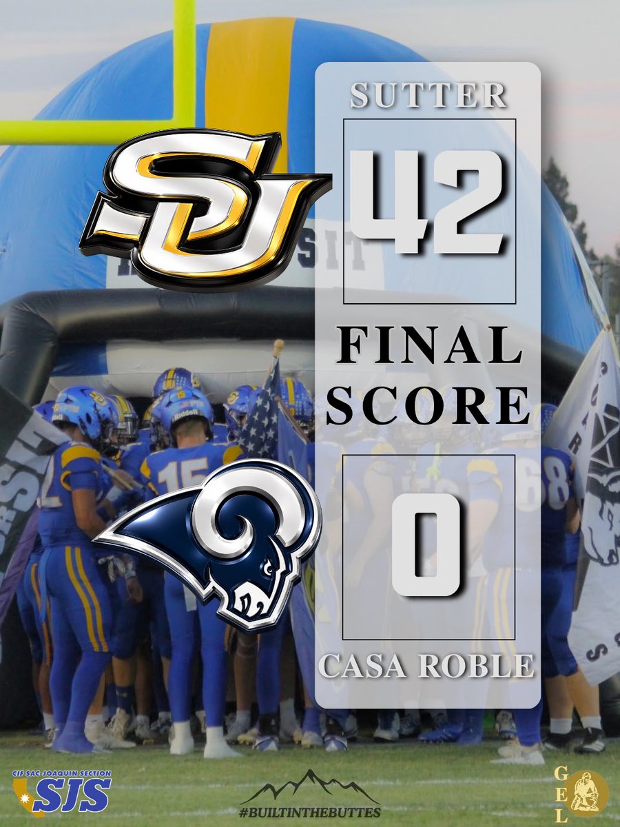 SutterFootball's tweet photo. Great job last night fellas! Homecoming this next week. @TMobile #fn5gl #entry #builtinthebuttes https://t.co/gRpdBDEiob