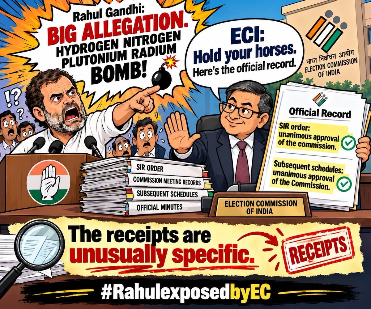 sanjeevbharari's tweet photo. Rahul Gandhi's propaganda to defame constitutional institutions has been completely exposed by the Election Commission!

#RahulexposedbyEC
@KalpiSharma1 https://t.co/gLHc1SUbIt