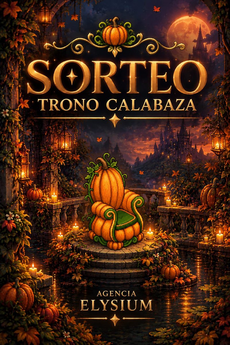 AgenciaElysium's tweet photo. 🎃¡SORTEO TRONO CALABAZA!🎃

🕯️🎃Participar es muy fácil:

🔁 RT+❤️esta publicación
✨ Sigue a @AgenciaElysium 
👥 Etiqueta a 1 amig@

🎃 Premio: 1 Trono Calabaza
⏳ El sorteo finaliza el 29 de septiembre

¡Participa y demuestra que el trono está destinado para ti!🎃🍀¡Suerte!🎃 https://t.co/LIsilMf4yt