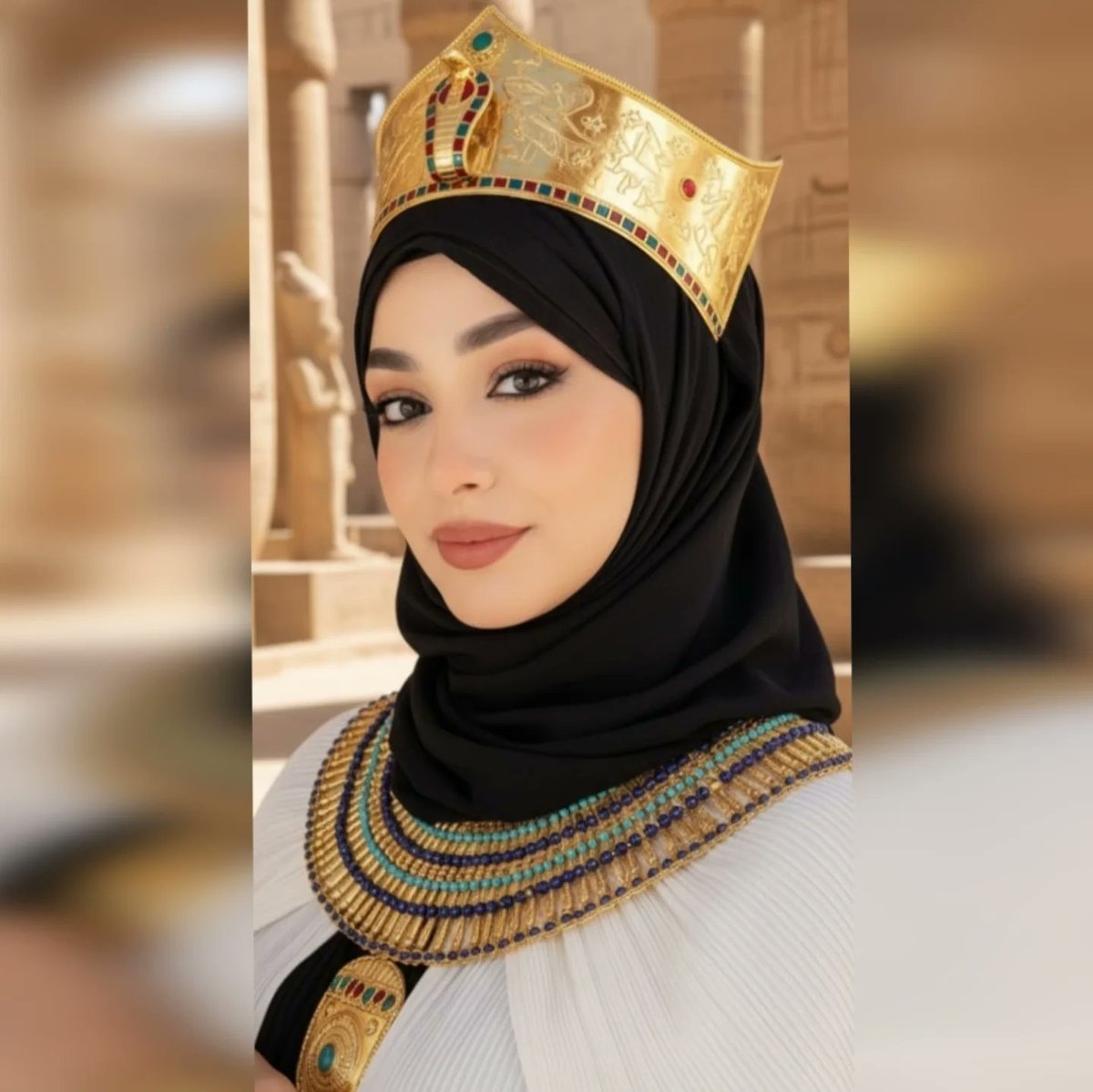 ForteVF's tweet photo. كان جمالها يتلألأ بنور «كالسّماء»، في تناغم ورشاقة يعكسان الألوهية ذاتها. مصر، أختي. https://t.co/i8Y2UGKp1h