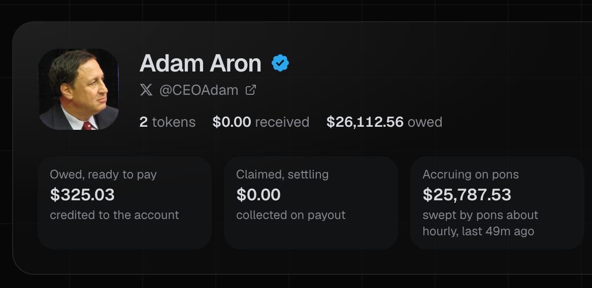 Aurelius0121's tweet photo. $MEME pumped $AMC first.

Now $MEME on $CASHED is pumping directly into @CEOAdam’s X-linked wallet.

He already has 26K USD available to claim.

GIGA BULLISH!

@CEOAdam, you can claim it directly on https://t.co/X8TwBO6le5 by connecting your X account. https://t.co/sCvjJnw1uu