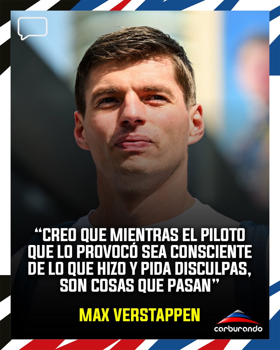CarburandoTV's tweet photo. 🗣️ @Max33Verstappen respaldó a @FranColapinto tras las fuertes declaraciones de @LandoNorris. 

"No es agradable para ninguno de los involucrados, pero una suspensión de una carrera me parece un poco demasiado", concluyó el neerlandés. 

#F1 #AzerbaijanGP 

📸 @redbullracing https://t.co/tyEStsTiZh