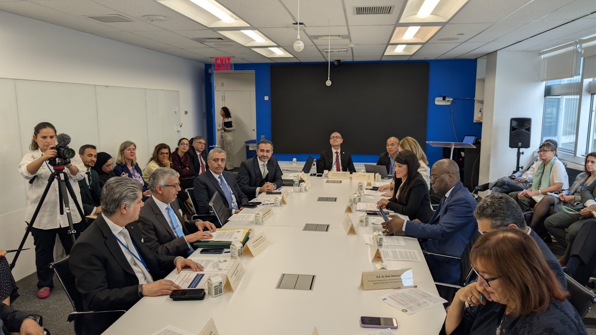 GCCtoUN's tweet photo. The (GCC) and (UNDP) convened a dialogue on the margins of the 81st session of the United Nations General Assembly to advance their new joint initiative for regional connectivity for energy and trade. https://t.co/BwCT1N222W