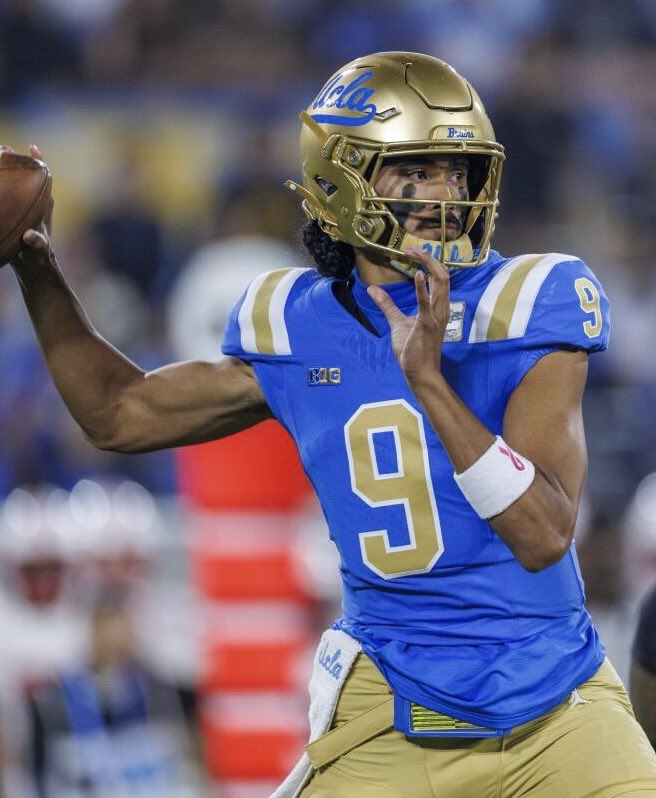 NFLDraftDome's tweet photo. UCLA QB Nico Iamaleava vs Maryland QB Malik Washington is good 2028 NFL Draft geeking today

Nico (6-5, 215) is super athletic and has a cannon of an arm. Kid can run.

Malik (6-5, 227) is completing nearly 72% &amp; 0 INT this year. Been a pro since day one as a true freshman https://t.co/CylzFvVPsv