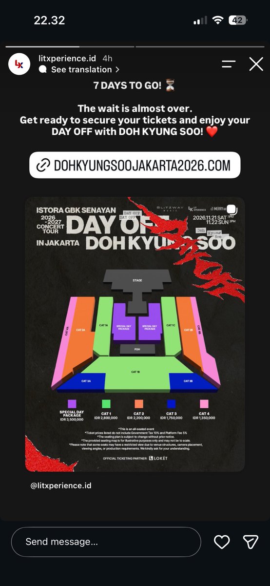 botazni's tweet photo. Aaa H-7 war Day Off Kyungsoo🫨
Semoga kita semua bisa secured tiketnya yaa😇

Yang masih nyari jastip jaswar Kyungsoo, kita masih avail slotnya ya Dandanies! Cus booking slotnya dari sekarang sebelum close/full🤗

tag. jastip jaswar doh kyungsoo day off jakarta ticketing service proxy htb wtb wts #jastip #jaswar #DOHKYUNGSOO