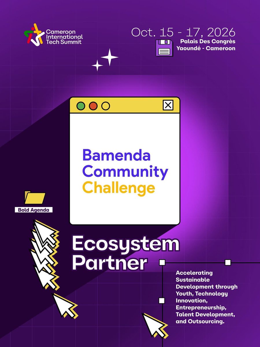 cits2026's tweet photo. CITS26 welcomes the Bamenda Community Challenge  as an Ecosystem Partner.

 15–17 October 2026
Palais Des Congrès 

𝗣𝗮𝗿𝘁𝗻𝗲𝗿 𝘄𝗶𝘁𝗵 𝘂𝘀: https://t.co/xi1ZfQL9pR

#CITS26 #JoinTheBoldAgenda #TheBoldAgenda #Mountainhub https://t.co/ttcglnb2HQ