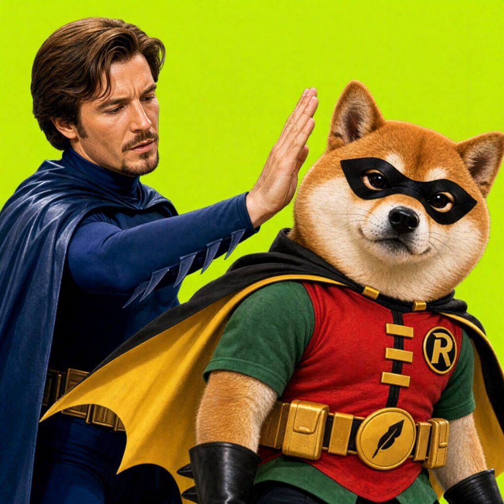 RobinInuRH's tweet photo. @RobinhoodApp Vlad will push us all in the right direction. Robin will be there every step of the way. 🐕🦸 https://t.co/S8FBiJI23h