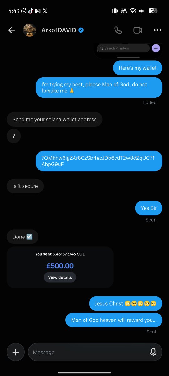 DavidImmortal01's tweet photo. From $0 to $600! 😭🙌
Thank you so much, @ArkofDavId8935 . I had almost lost hope, but you came through for me when I least expected it. I honestly still can’t believe my eyes.
May the God of Heaven richly reward you, strengthen you, and replenish you abundantly, Man of God. https://t.co/BQE3BuQ45e