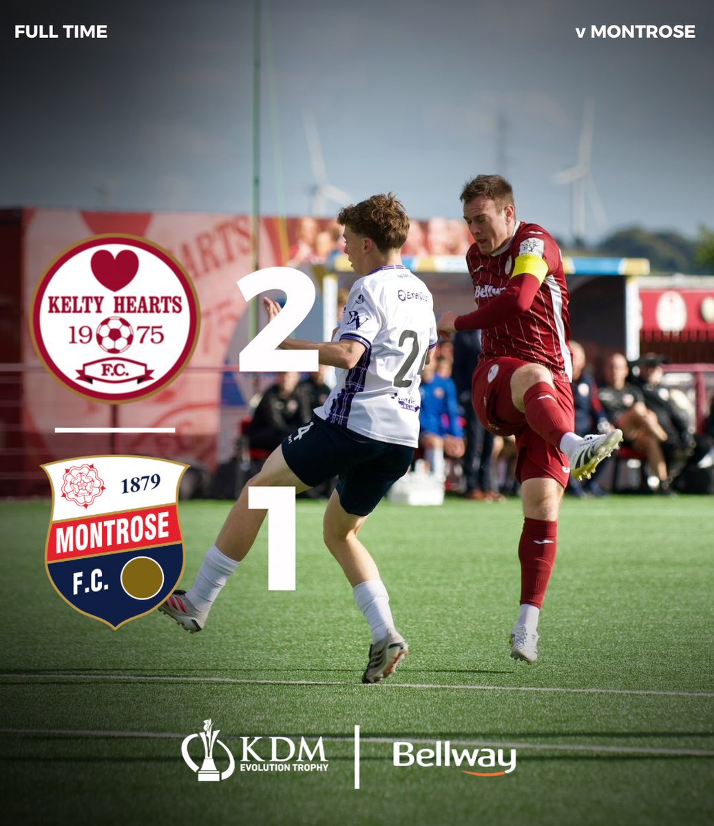 KeltyHeartsFC's tweet photo. FT | Kelty Hearts 2-1 Montrose
Kelty take all three points here at New Central Park in the KDM Evolution Trophy!
Today’s Supporters Man of the Match is number 25, Gordon Walker.
2-1 | #KELMON https://t.co/wxUhiswOeo