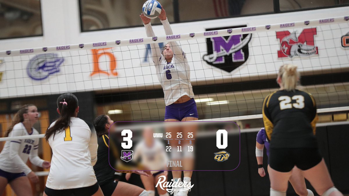 purpleraiders's tweet photo. Another one! Mount Union takes down Gallaudet University in straight sets to push the win streak to 11! Mount Union takes on Arcadia University next at 2 pm! #GoMountGo https://t.co/9K5k4Sx6Is