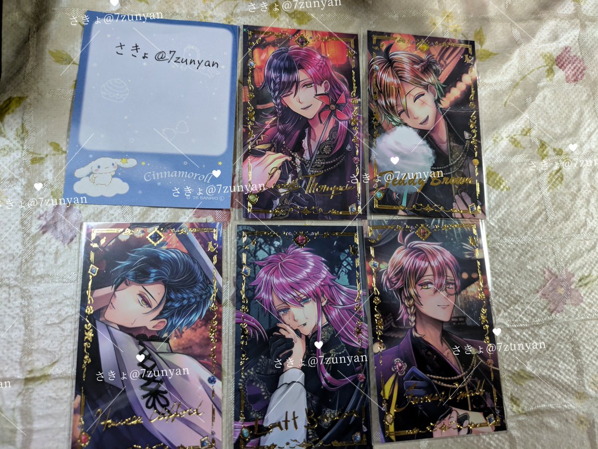 7zunyan's tweet photo. 【交換/買い取り】悪魔執事と黒い猫 あくねこ バトコレ チェキ 箔押し レア

譲)画像1〜3
ロノ,テディ,フェネス/シロ/フルーレ,バスティン/ルカス,ハウレス,ラト

求)画像4
バトコレ10→🍷🍫ラムリ
9→ユーハン両種
チェキ風🎡→思い出ラムリ
特別な☔→ベレン

同弾同士でも他弾でも可能です。↓ https://t.co/sjhihMMeku