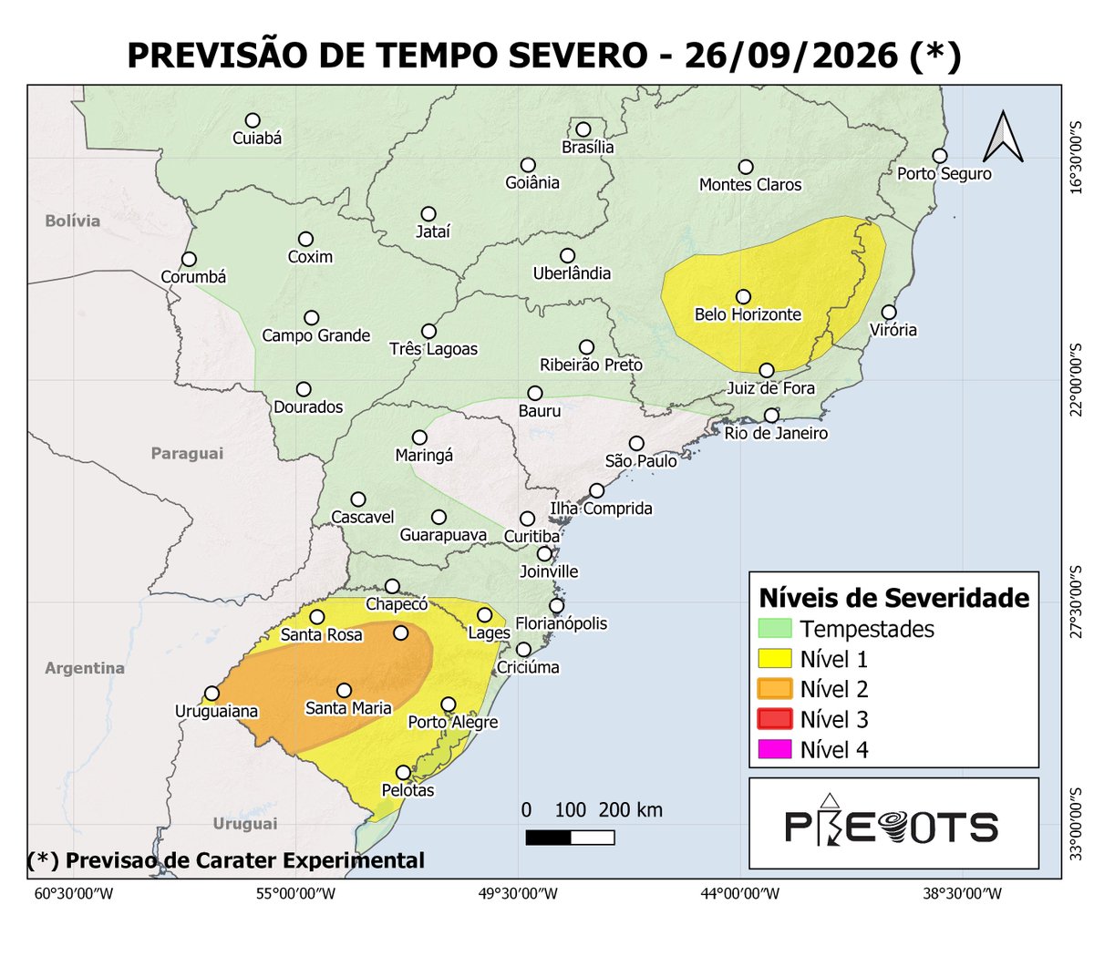 prevots_svr's tweet photo. Previsão convectiva de hoje (26/09/2026), válida até 12Z de amanhã.

https://t.co/aMLeUzygXl https://t.co/FIOj0uLurU