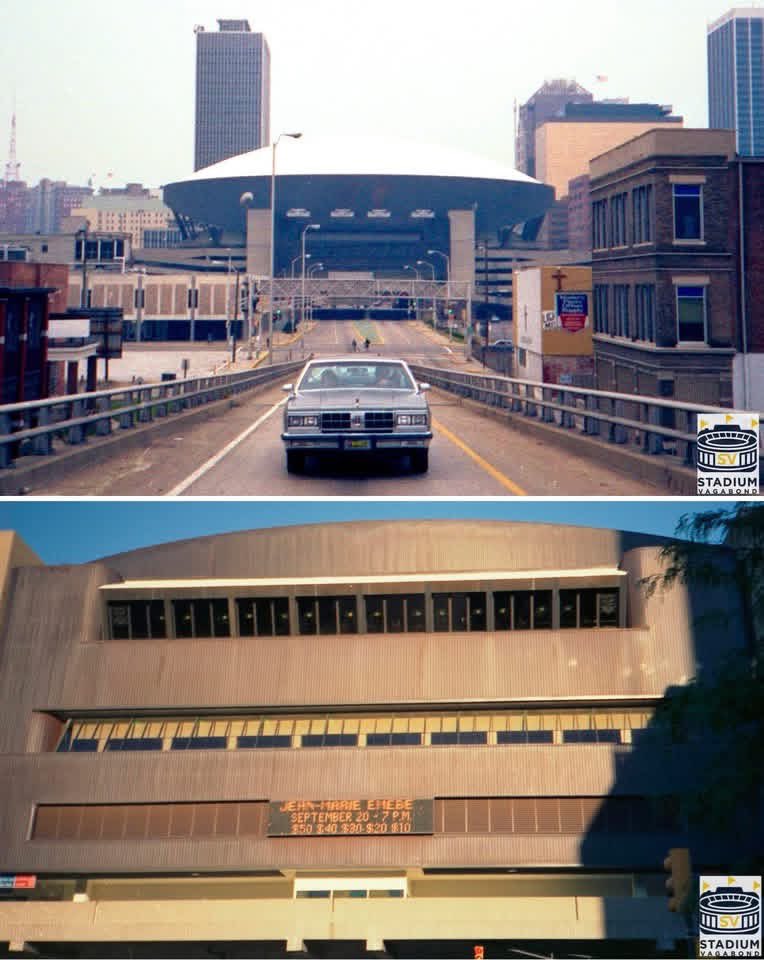 StadiumVagabond's tweet photo. 🏟️ Market Square Arena, Indianapolis, IN
📸 Circa 1987
🏀 Former home of the Indiana Pacers (ABA/NBA) from 1974–1999
📅 Opened: 1974
🔒 Closed: 1999
💥 Demolished: 2001
🪑 Capacity: 16,912
#StadiumVagabond #MarketSquareArena #IndianaPacers #Indianapolis https://t.co/cAzPftoKp2