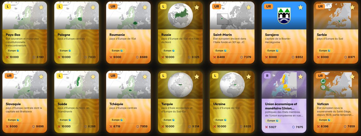 MarpauxAdrien's tweet photo. Les amis de Wikimasters j'ai besoin de votre aide sur les pays d'Europe svp, si vous voulez trade par exemple 🌍 (pseudo : AdrienLeFou42) Merci ! https://t.co/Wt72XHSl3f