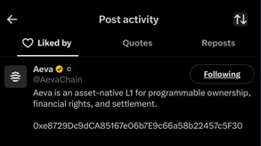 AEVACAT's tweet photo. $AEVACAT is already getting noticed by the official $AEVA team. 👀
AEVA is only getting started.
And every growing chain eventually finds its mascot.
Could $AEVACAT be the next cash-cat:native? 🐱
AEVACAT / AEVA 

@AevaChain https://t.co/725Ui9raSb