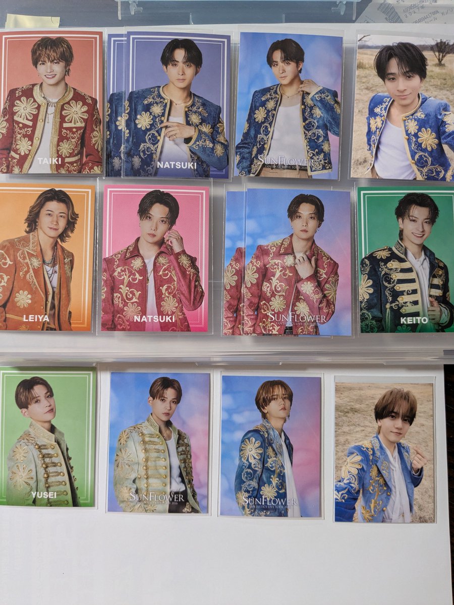 peco_natsuki's tweet photo. FANTASTICS LIVE TOUR 2026 SUNFLOWER SF ファンタ フォトカ  交換
フォトカード

譲】画像のもの
求】SFⅠ.Ⅱ八木シクレ、他リプ欄に記載
　　買取

※比率違い可
📮郵送又は横浜らへん手渡し、ご一緒になる現場あればそちらでも◎

☆お気軽にお声がけください☆ https://t.co/br5XgjImcy