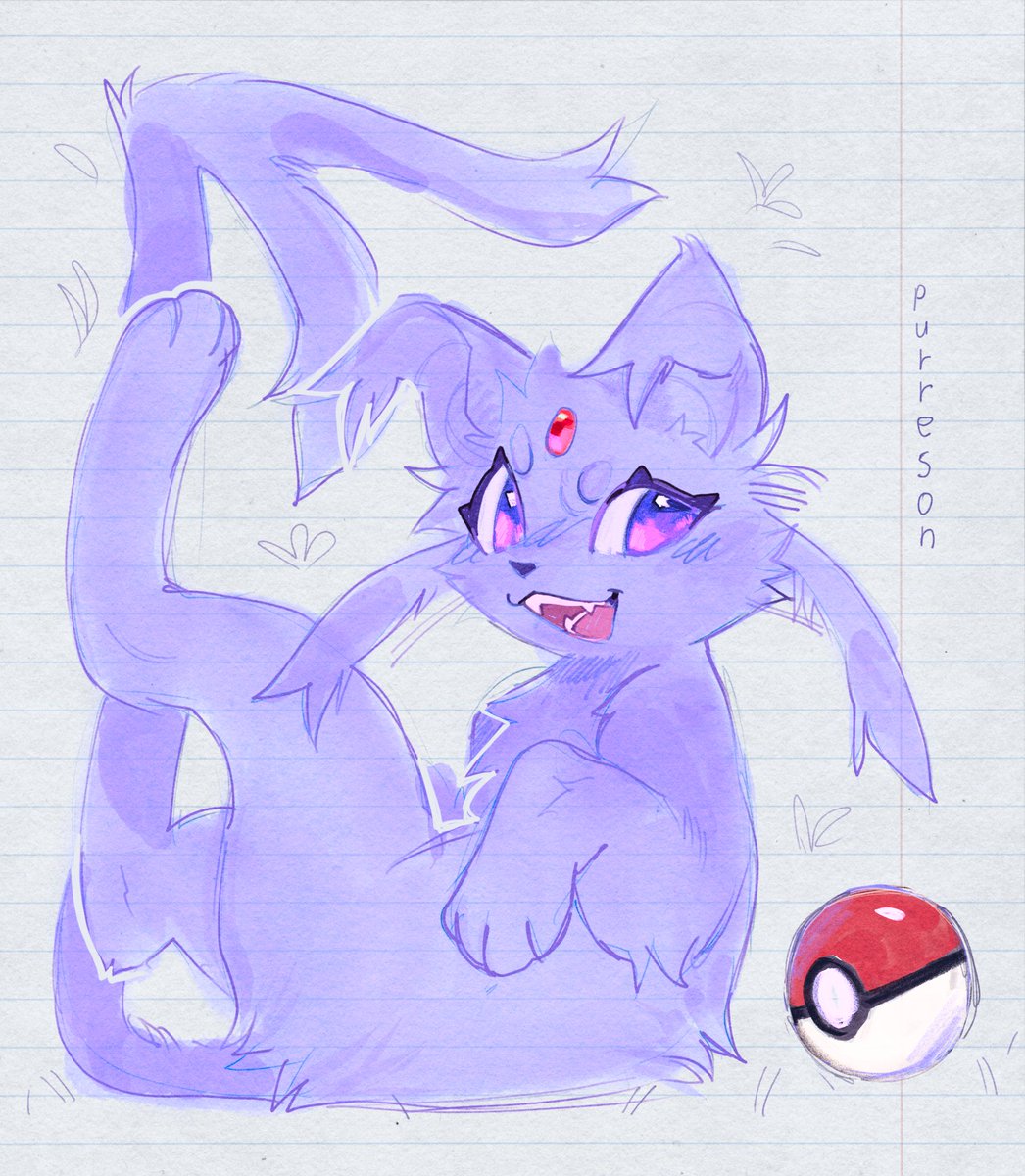 purreson's tweet photo. Espeon ?!!? #pokemon #Pokemonart #espeon https://t.co/0CcdGH3QfV