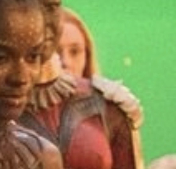 eavoss's tweet photo. I wonder why the Russo Brothers keep posting photos that show her peeking out at us from the background 👀 https://t.co/voMfslhOYU