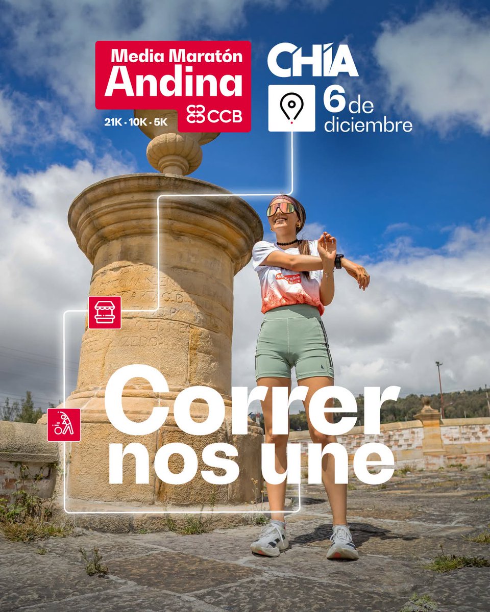 pablocalderonr's tweet photo. Desde la .@camaracomerbog te invitamos a inscribirte a la Media Maratón Andina CCB – Edición Chía. Elige tu distancia y realiza tu inscripción con tarifa preferente:
21K: $120.000
10K: $100.000
5K: $80.000
📍 Chía
📅 6 de diciembre de 2026
+ info https://t.co/1ia2NXVtfg https://t.co/23bw6eOurQ