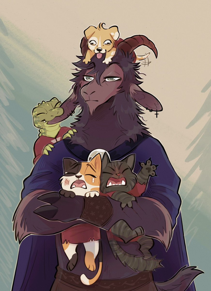 Freckledb_art's tweet photo. They tired 🫩 #cultofthelamb https://t.co/vDOcc8uAHo