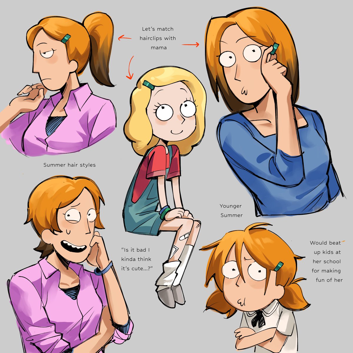 GooseAgain8's tweet photo. Sum Sum!! (G1🗐︎-090 AU) 

#rickandmorty #summersmith #bethsmith #oc https://t.co/Urb3XmIEGo