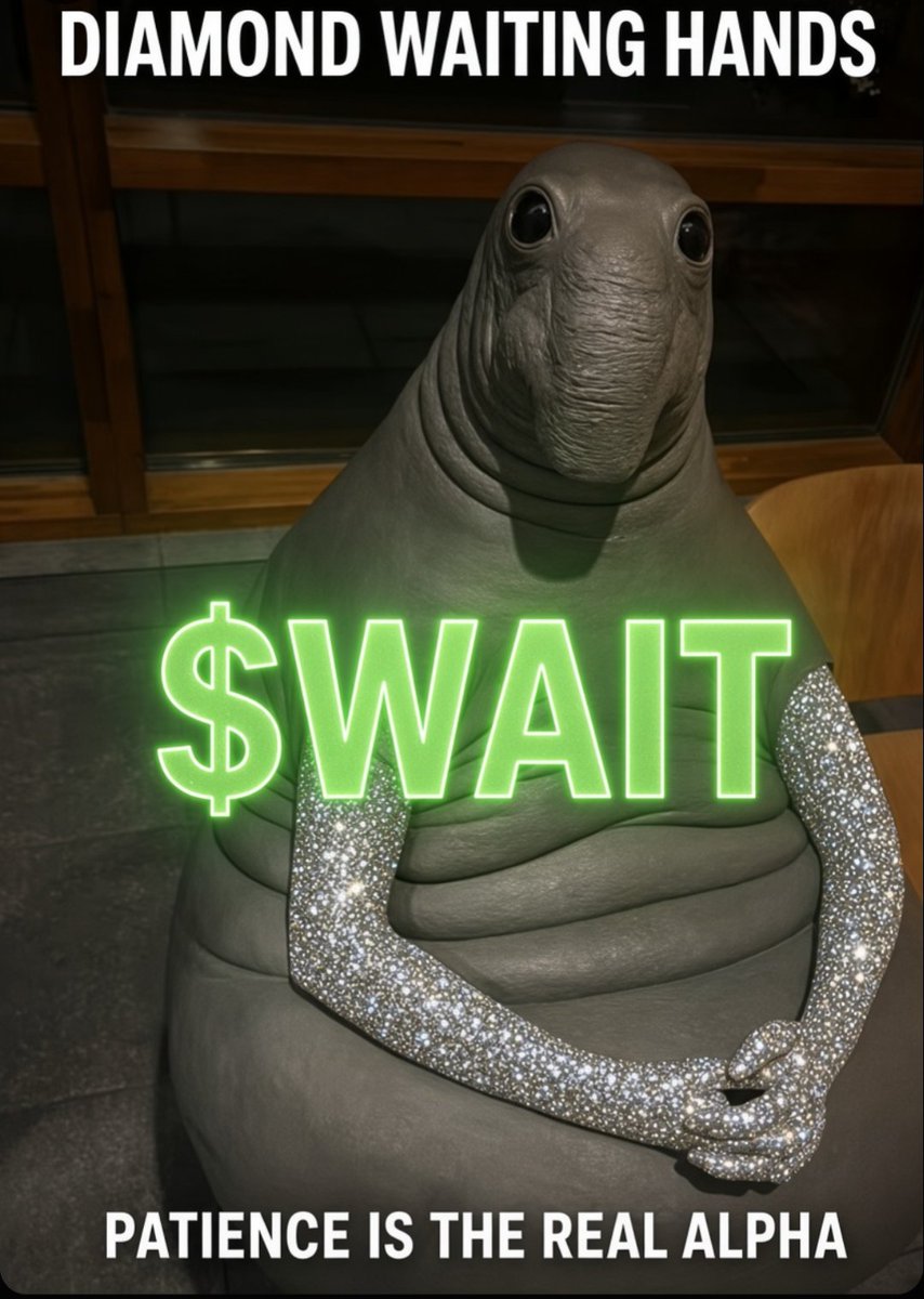 KitchenEagles's tweet photo. While y’all are out here with paper hands…
I’m over here with diamond waiting hands.
Patience is the real flex.
$WAIT https://t.co/SUk6GEgtvY