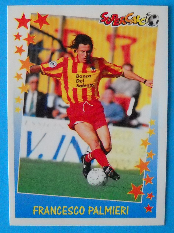 LecceArchive908's tweet photo. FIGURINA PANINI SUPERCALCIO 97/98 1997/98 N.210 - PALMIERI - LECCE #UsLecce #LecceArchive https://t.co/vgC9iUo5aD