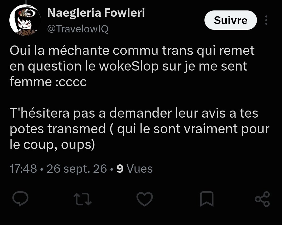 ecroem9677's tweet photo. Ça vient me dire que la dysphorie c'est une condition biologique et après ça vient me traiter de transmed https://t.co/YljYLwOH3D