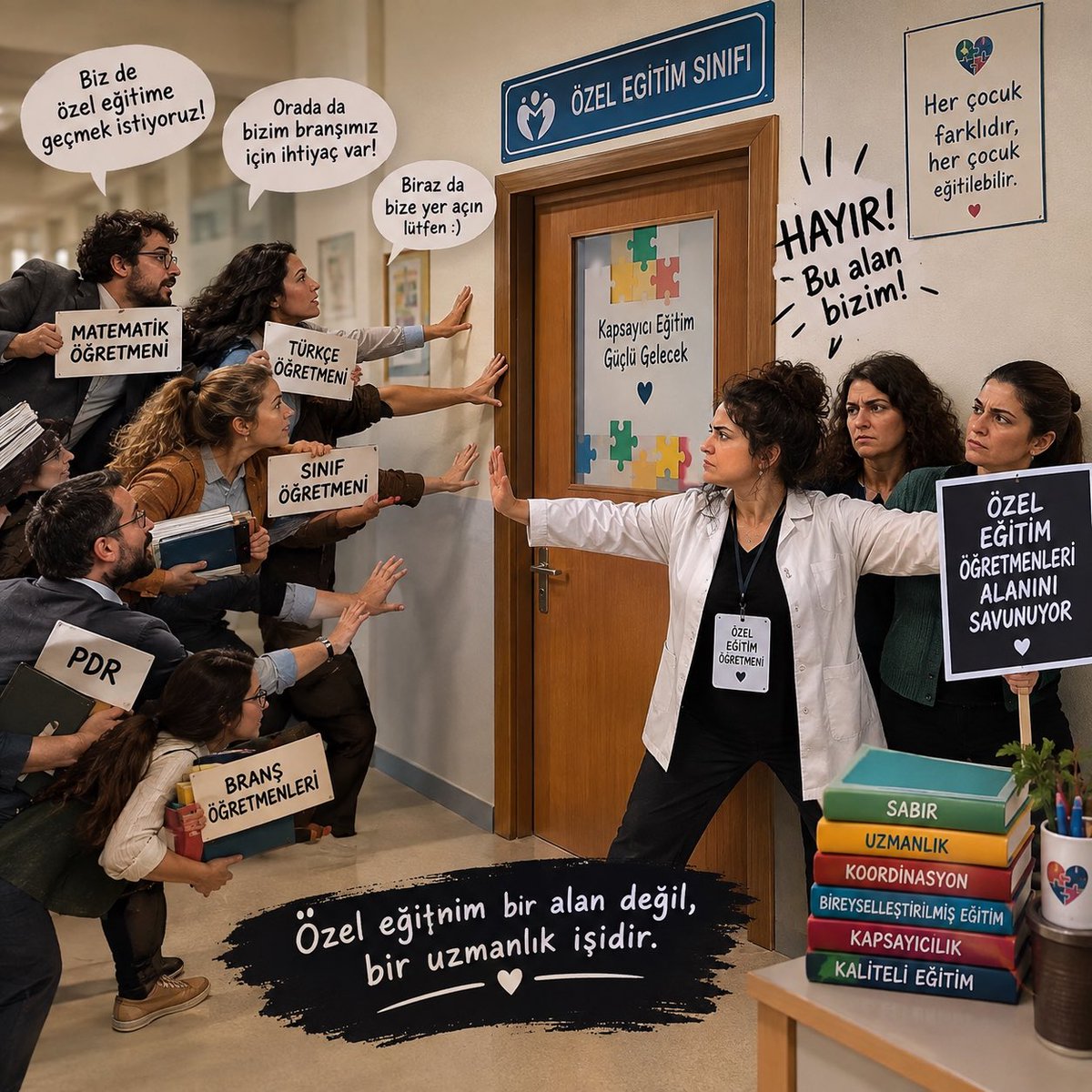 ozelegitimbey1's tweet photo. Alanımıza sahip çıkacağız! 
(İkinci bir okul öncesi vakası olmasına izin vermeyeceğiz)

Özel eğitim, herkesin istediğinde, canı sıkıldığında geçebileceği bir yol geçen hanı değildir. 
Bunu her gün hatırlatacağız! ✊🏻 https://t.co/qpTmb72zR8