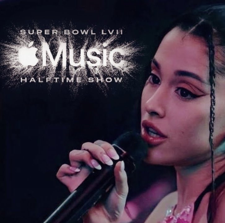 TheGrandeTop10's tweet photo. TMZ reports that Ariana Grande is in talks to perform at the Super Bowl Halftime Show. Other artists in consideration: Miley Cyrus, Justin Bieber, Harry Styles, &amp; Ella Langley.

🔗 https://t.co/aMdYllfvJN https://t.co/K6FWDgSH0A
