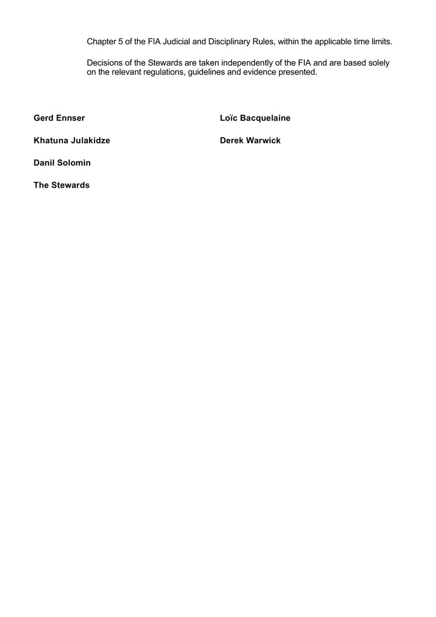 fiadocsbot's tweet photo. New document: Doc 70 - Infringement - Car 55 - Failing to follow Race Directors Instructions - Practice Start
Published on 26.09.26 17:54 CET

#F1 #Formula1 #FIA #AzerbaijanGP 🇦🇿 https://t.co/S7PsNuDCyU