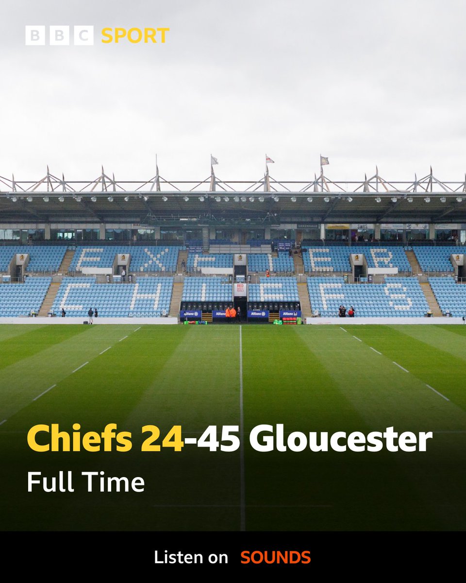 BBCDevonSport's tweet photo. π Gloucester were clinical when it mattered and leave Devon with the win after an entertaining afternoon of rugby.
#EXEvGLO | @BBCDevon https://t.co/MyQ2wCRVB2