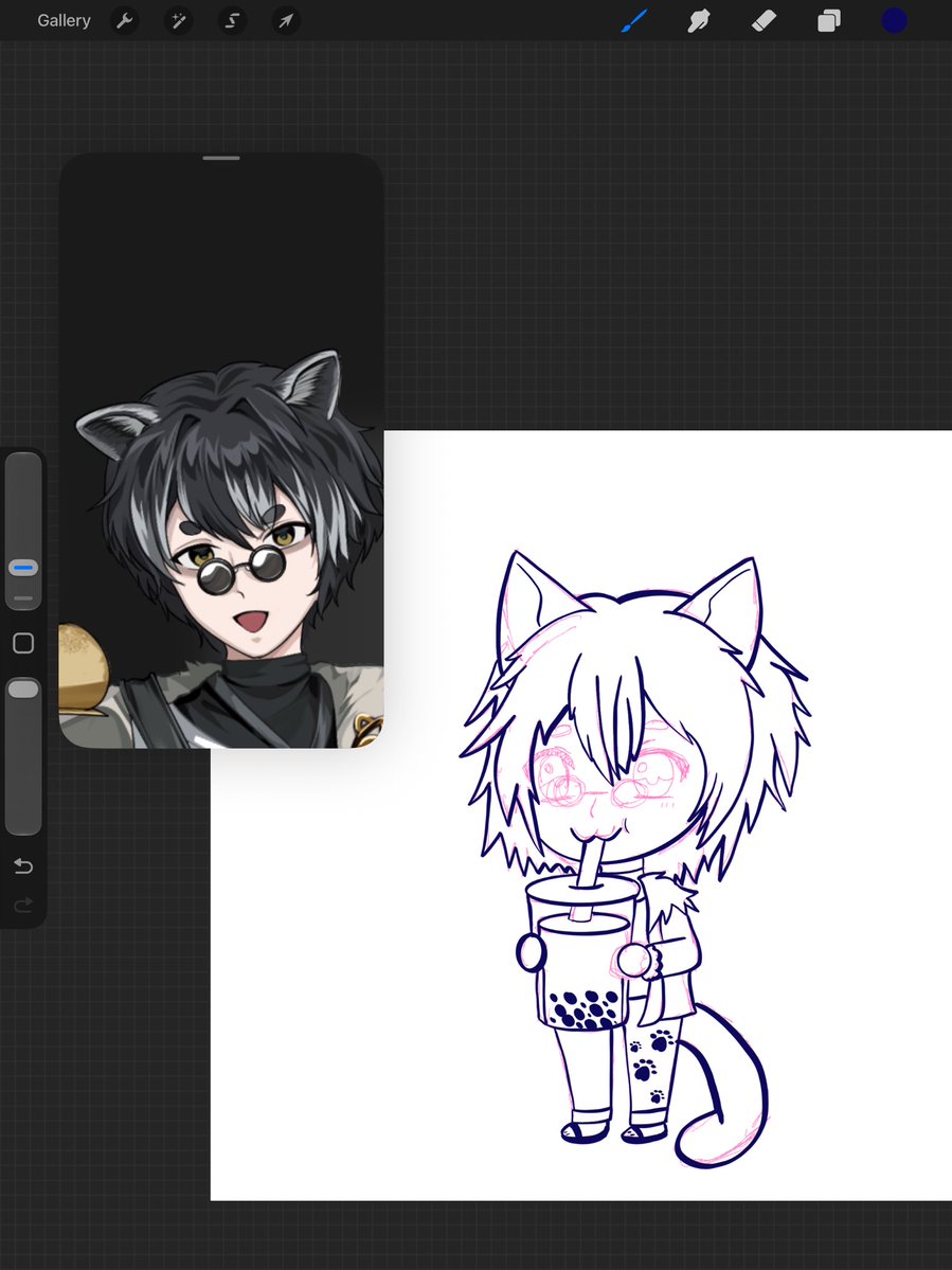CloudN0ctis's tweet photo. Working on the line art now. #IRIAMUS #cloudn0ctisart #cloudn0ctis #envtuber #myart #cloudlings #predebut #IRIAM https://t.co/1AXveOaHLC