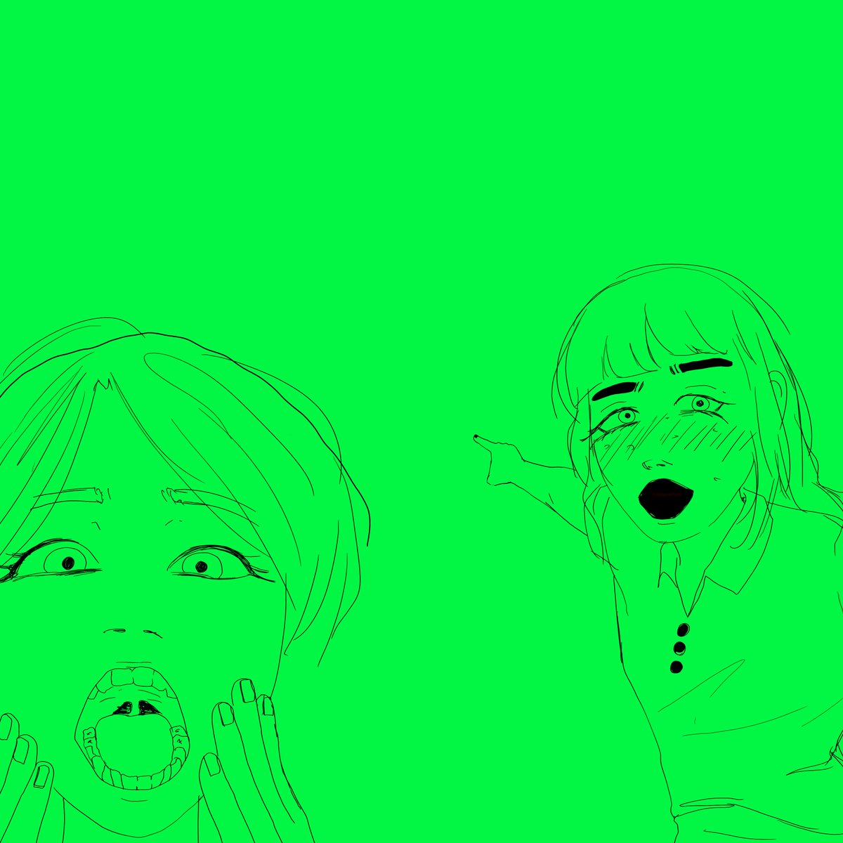 LeSweetTalk's tweet photo. @xrafstarguts 

Having an art block has never been this fun!
I don't know if the green background helps, but there it is regardless!

#Moneyforgirls https://t.co/W7ekJeQh5x