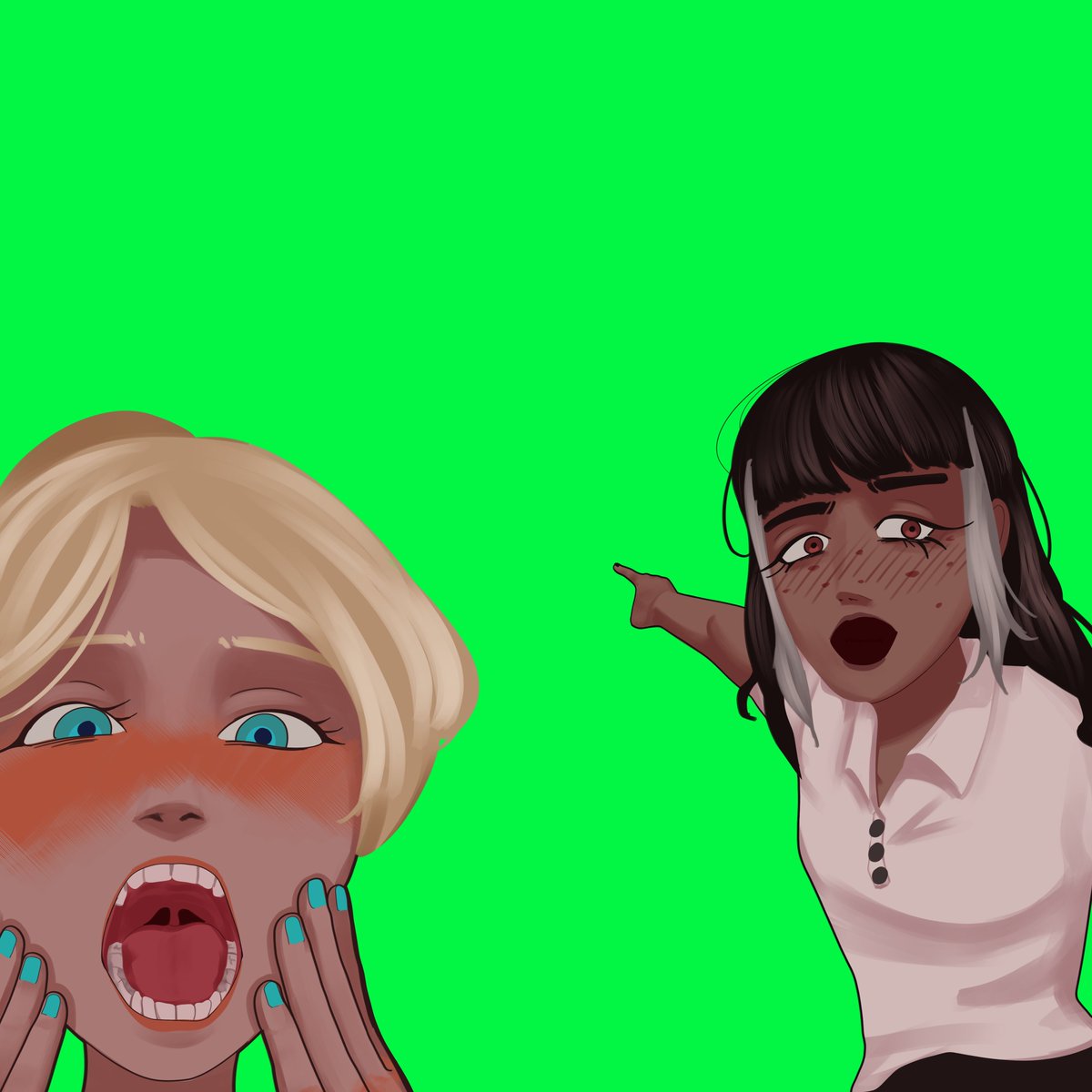 LeSweetTalk's tweet photo. @xrafstarguts 

Having an art block has never been this fun!
I don't know if the green background helps, but there it is regardless!

#Moneyforgirls https://t.co/W7ekJeQh5x