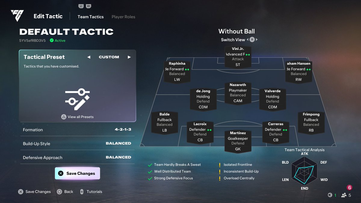 FutPoliceLeaks's tweet photo. 🚨 Recently I tested some new formations with LW/RW and I can say the attacking AI is 10% better with these formations compared to formations with LM/RM 📌📍

✅ 4-2-1-3 is the most meta one - 5YV5afRBD3V5
✅ 4-3-3 (2) is the most fun one - CDM holding, CM box-to-box

Things you can adjust 👇

✅ Depth — If you struggle against counterattacks, put it at 50 depth
✅ ST — False 9: Build-Up / Attack
✅ CDM — DLP: Build-Up
✅ 1 fullback — Wingback / Attacking Wingback if you face a narrow formation