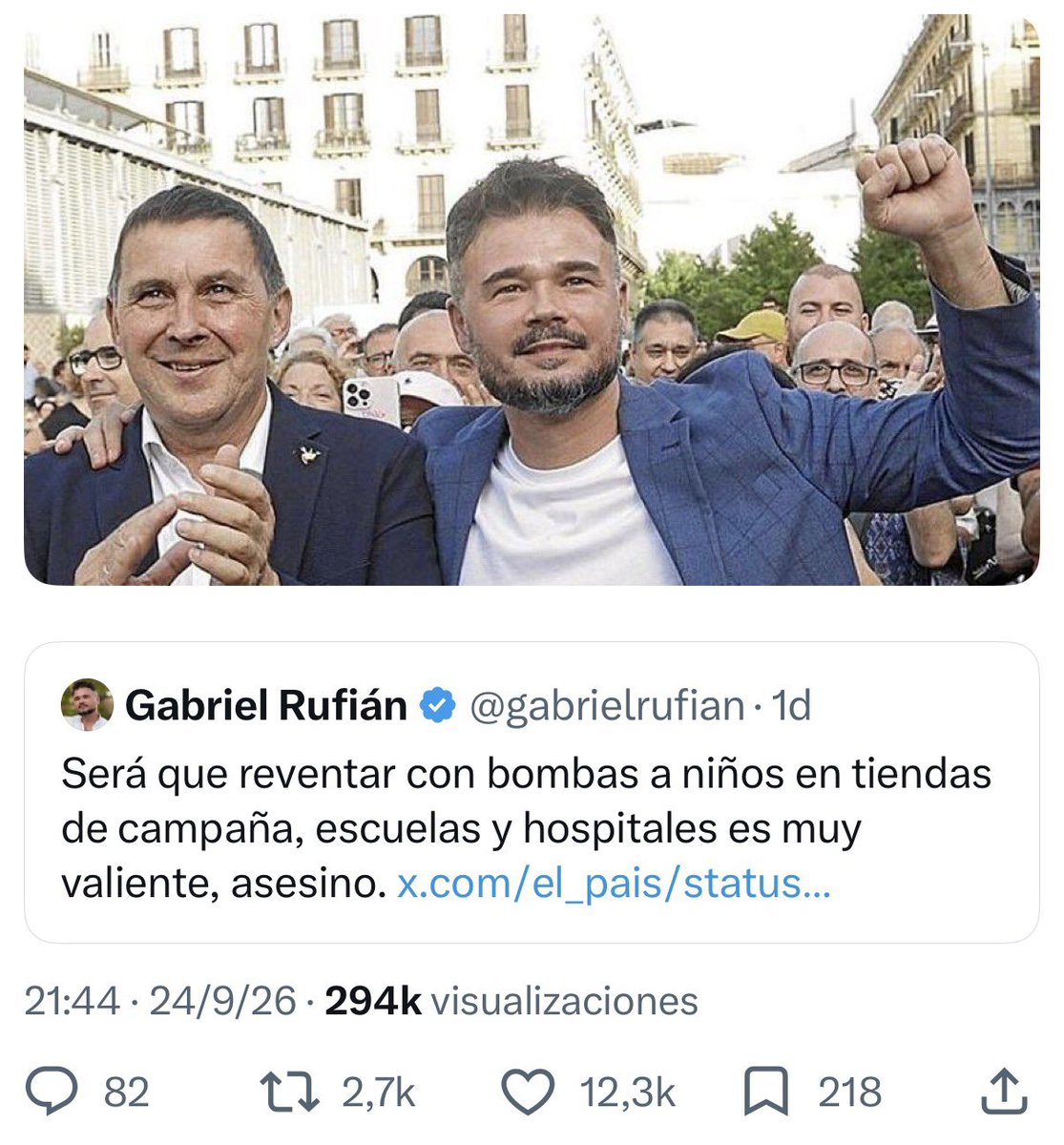 mejoreszasca's tweet photo. CANDIDATO A AUTOZASCA DEL AÑO!!!!!!!!!!!!!!!! de @gabrielrufian . Vía @NoSoyLaGente https://t.co/v1mYxH7UuN