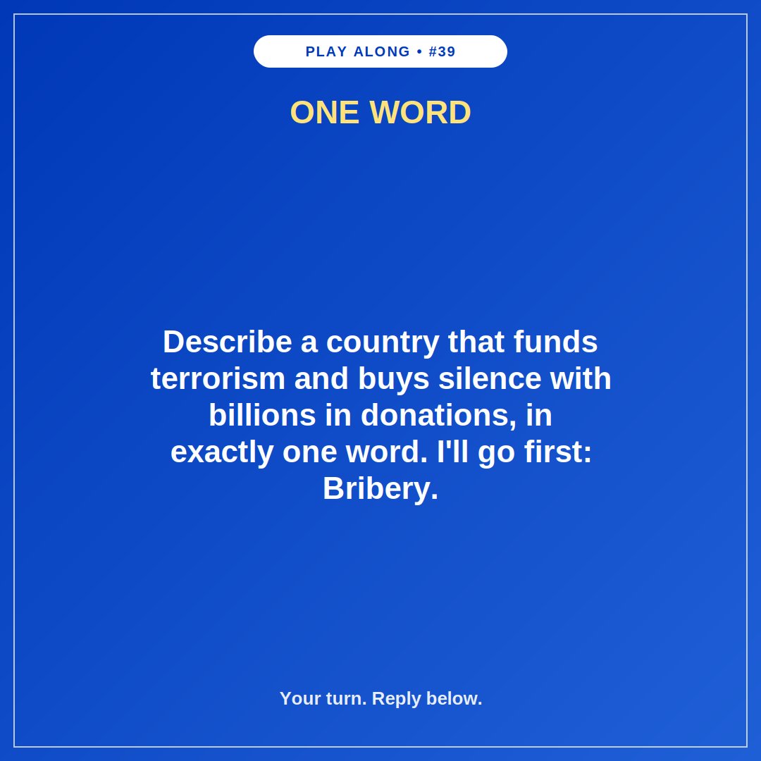 YisraelOfficial's tweet photo. ‼️

I  can use another word: evil!

Now it's your turn --> https://t.co/pThGtjKnsk